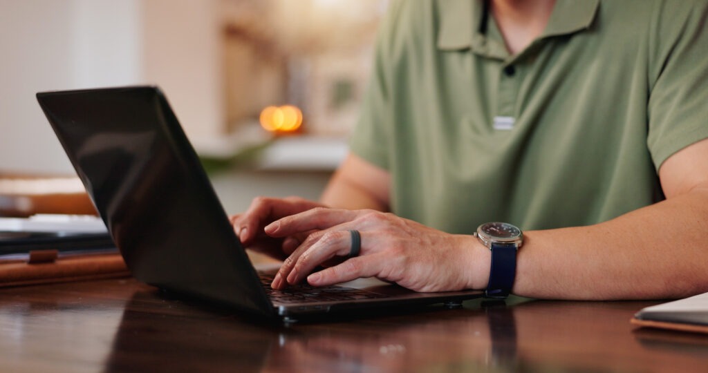 Busy small business owner working on digital marketing presence